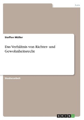 Steffen Müller - Verhältnis von Richter- und Gewohnheitsrecht, Häftad