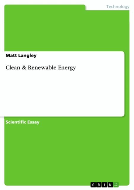 Matt Langley - Clean & Renewable Energy, E-bok