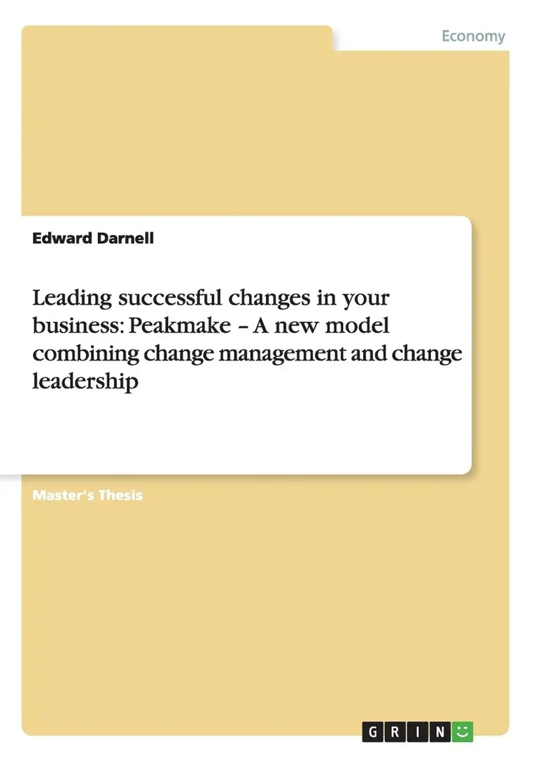 Edward Darnell - Leading successful changes in your business, Häftad. Tillgänglighet: Lägg i varukorg