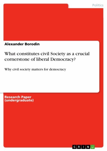 Alexander Borodin - What constitutes civil Society as a crucial cornerstone of liberal Democracy?, E-bok