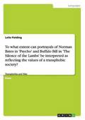 To what extent can portrayals of Norman Bates in 'Psycho' and Buffalo Bill in 'The Silence of the Lambs' be interpreted as reflecting the values of a transphobic society?