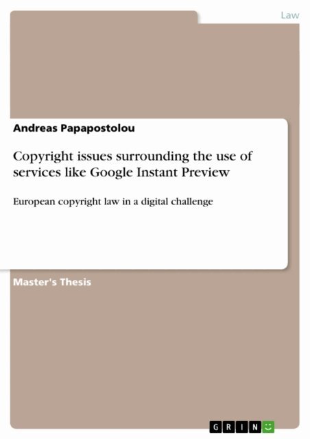 Copyright issues surrounding the use of services like Google Instant Preview