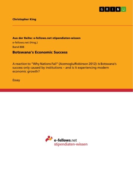 Christopher King - Botswana's Economic Success, E-bok