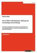 UNESCO Weltdekade "Bildung f�r nachhaltige Entwicklung"