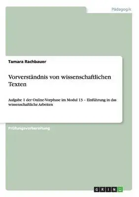 Tamara Rachbauer - Vorverständnis von wissenschaftlichen Texten, Häftad. Tillgänglighet: Lägg i varukorg