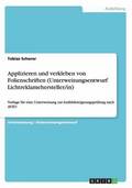 Applizieren Und Verklebenvon Folienschriften (Unterweisungsentwurf Lichtreklamehersteller/In)
