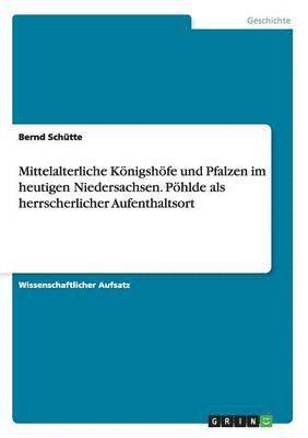 Bernd Schütte - Mittelalterliche Königshöfe und Pfalzen im heutigen Niedersachsen. Pöhlde als herrscherlicher Aufenthaltsort, Häftad