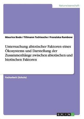 Maurice Bode, Tillmann Tschiesche, Franziska Rambow - Untersuchung abiotischer Faktoren eines Ökosystems und Darstellung der Zusammenhänge zwischen abiotischen und biotischen Faktoren, Häftad
