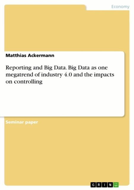 Matthias Ackermann - Reporting and Big Data. Big Data as one megatrend of industry 4.0 and the impacts on controlling, E-bok