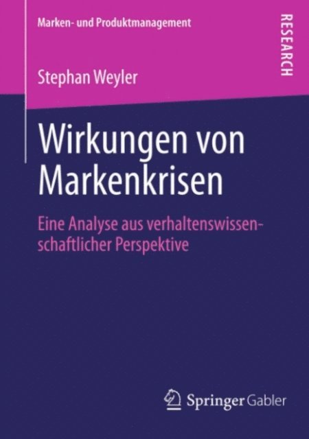 Stephan Weyler - Wirkungen von Markenkrisen, E-bok