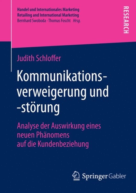 Judith Schloffer - Kommunikationsverweigerung und -störung, E-bok