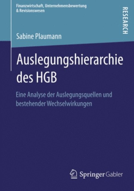 Sabine Plaumann - Auslegungshierarchie des HGB, E-bok