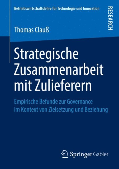 Thomas Clau - Strategische Zusammenarbeit mit Zulieferern, E-bok