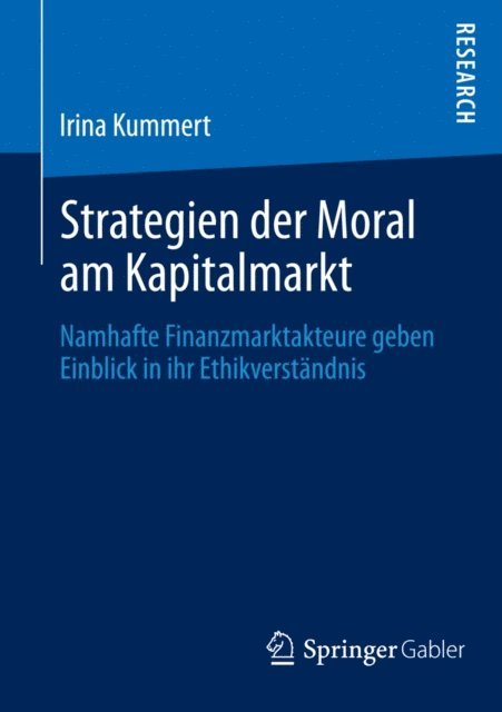 Irina Kummert - Strategien der Moral am Kapitalmarkt, E-bok