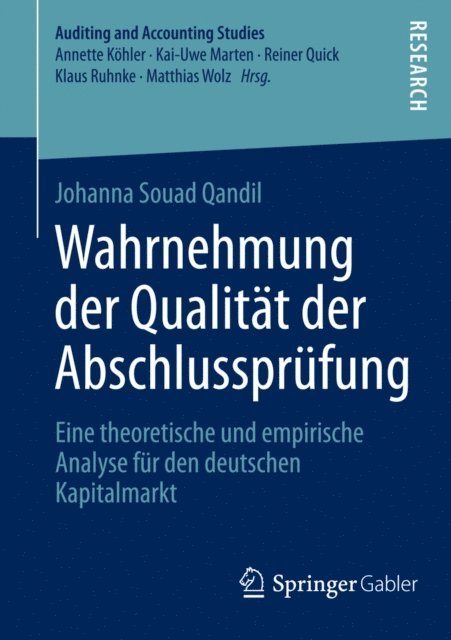 Johanna Souad Qandil - Wahrnehmung der Qualität der Abschlussprüfung, E-bok