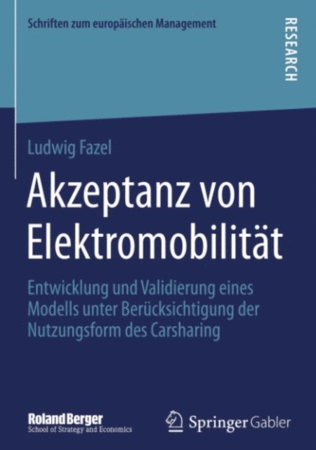 Ludwig Fazel - Akzeptanz von Elektromobilität, E-bok