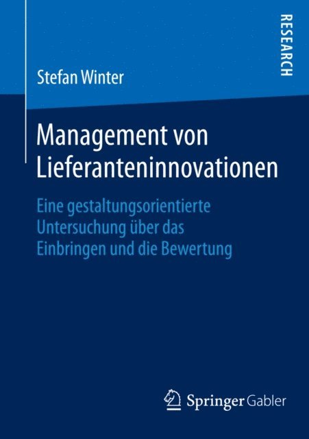 Stefan Winter - Management von Lieferanteninnovationen, E-bok