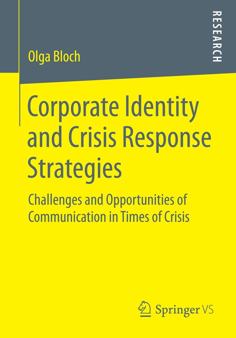 Olga Bloch - Corporate Identity and Crisis Response Strategies, Häftad. Tillgänglighet: Lägg i varukorg