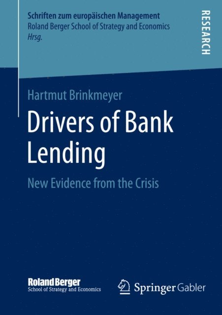 Hartmut Brinkmeyer - Drivers of Bank Lending, E-bok