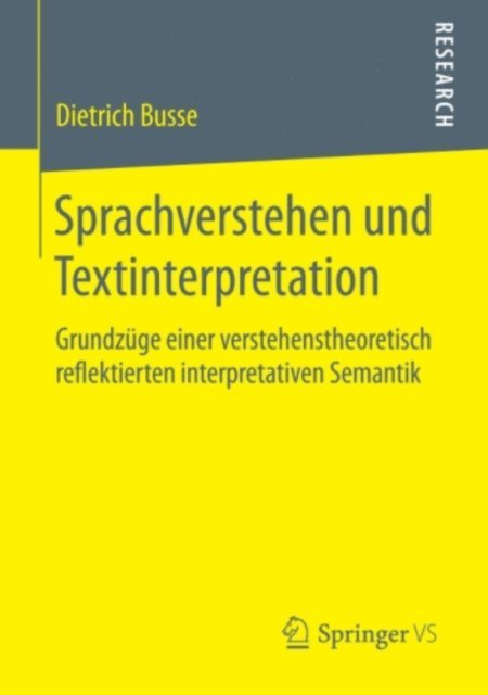 Dietrich Busse - Sprachverstehen und Textinterpretation, E-bok