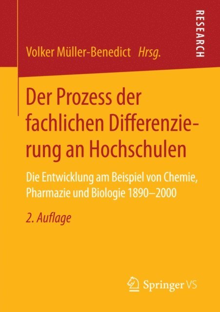 Volker Muller-Benedict - Der Prozess der fachlichen Differenzierung an Hochschulen, E-bok