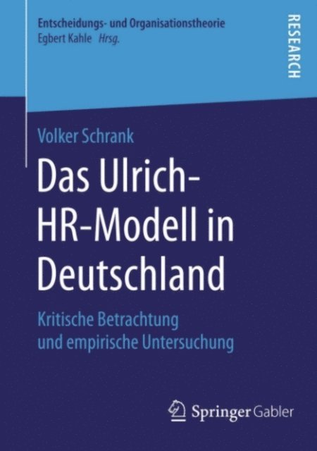 Volker Schrank - Das Ulrich-HR-Modell in Deutschland, E-bok