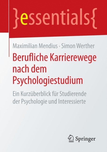 Simon Werther, Maximilian Mendius - Berufliche Karrierewege nach dem Psychologiestudium, E-bok