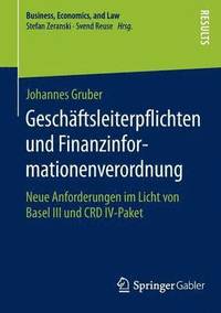 Geschftsleiterpflichten und Finanzinformationenverordnung