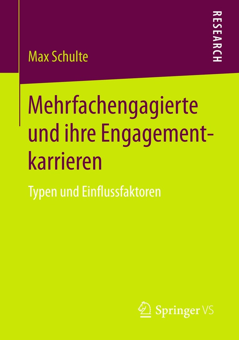 Max Schulte - Mehrfachengagierte und ihre Engagementkarrieren, Häftad
