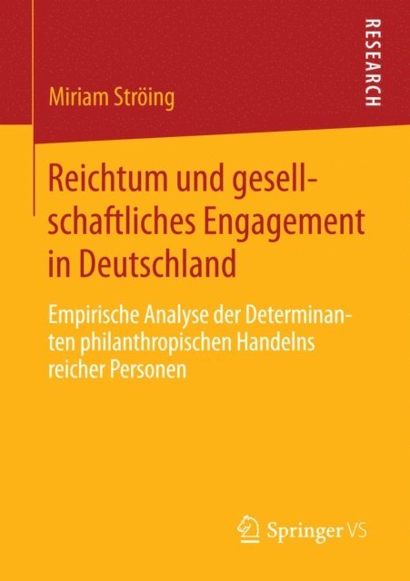 Miriam Stroing - Reichtum und gesellschaftliches Engagement in Deutschland, E-bok
