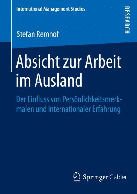 Stefan Remhof - Absicht zur Arbeit im Ausland, E-bok