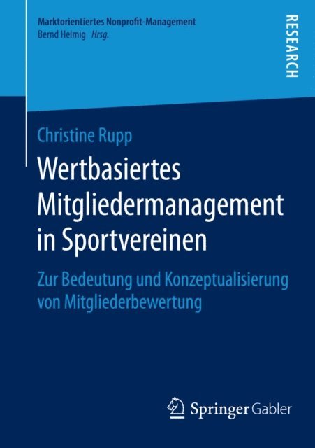 Christine Rupp - Wertbasiertes Mitgliedermanagement in Sportvereinen, E-bok