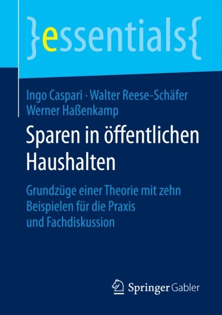 Werner Haenkamp, Walter Reese-Schafer, Ingo Caspari - Sparen in öffentlichen Haushalten, E-bok