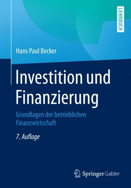 Hans Paul Becker - Investition und Finanzierung, E-bok. Tillgänglighet: Lägg i varukorg