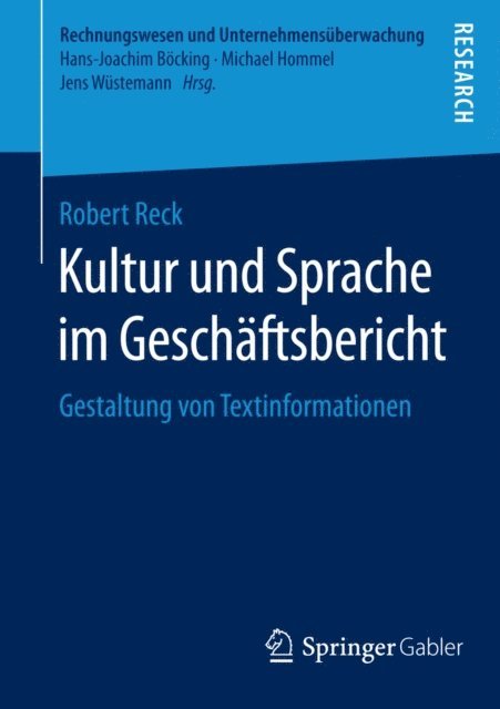 Robert Reck - Kultur und Sprache im Geschäftsbericht, E-bok