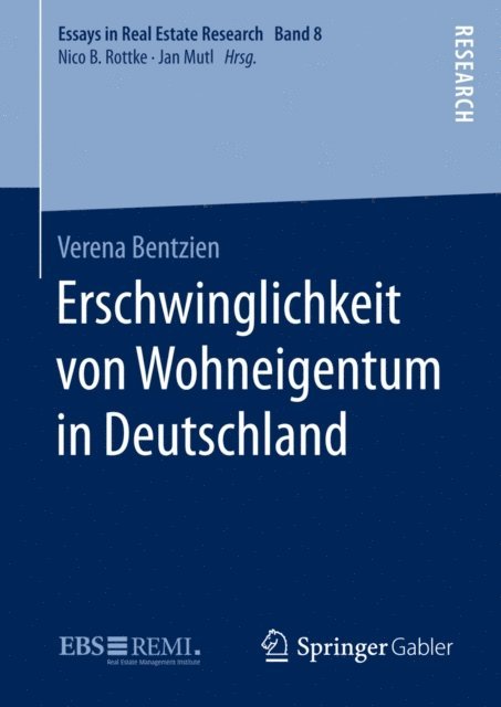 Verena Bentzien - Erschwinglichkeit von Wohneigentum in Deutschland, E-bok