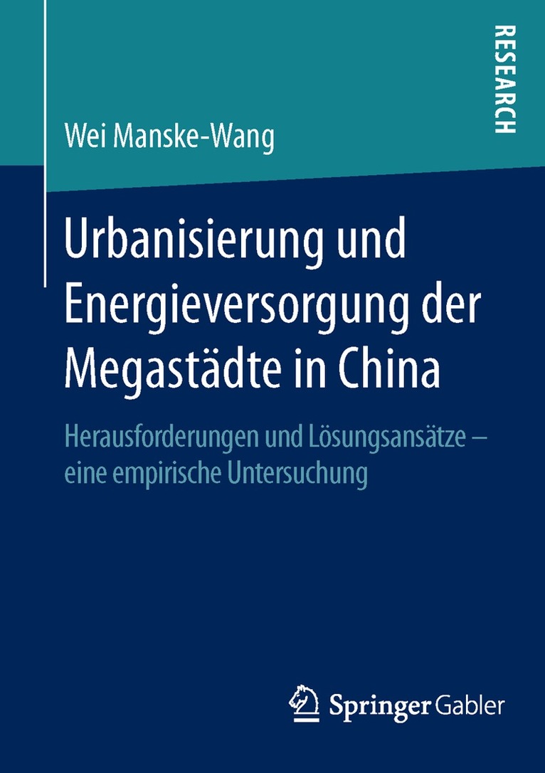 Wei Manske-Wang - Urbanisierung und Energieversorgung der Megastädte in China, Häftad