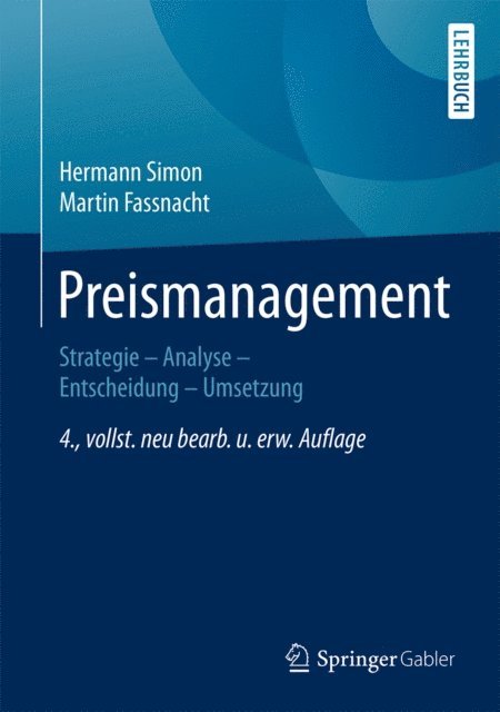 Martin Fassnacht, Hermann Simon - Preismanagement, E-bok