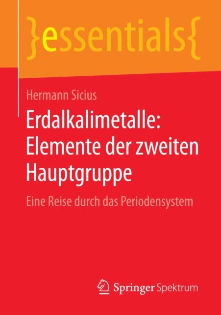 Hermann Sicius - Erdalkalimetalle: Elemente der zweiten Hauptgruppe, E-bok