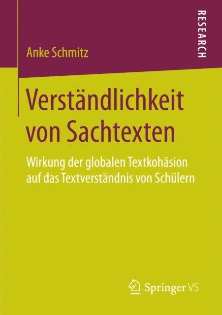 Anke Schmitz - Verständlichkeit von Sachtexten, E-bok
