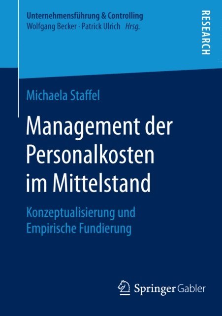Michaela Staffel - Management der Personalkosten im Mittelstand, E-bok