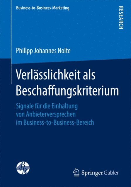 Philipp Johannes Nolte - Verlässlichkeit als Beschaffungskriterium, E-bok