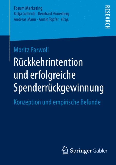 Moritz Parwoll - Rückkehrintention und erfolgreiche Spenderrückgewinnung, E-bok