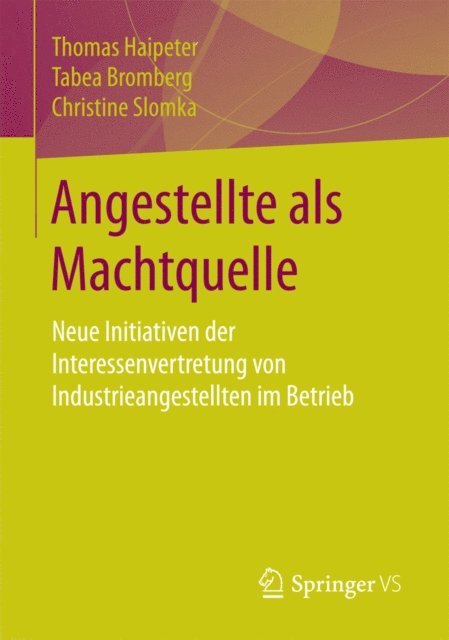 Christine Slomka, Tabea Bromberg, Thomas Haipeter - Angestellte als Machtquelle, E-bok