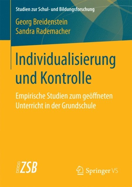 Sandra Rademacher, Georg Breidenstein - Individualisierung und Kontrolle, E-bok