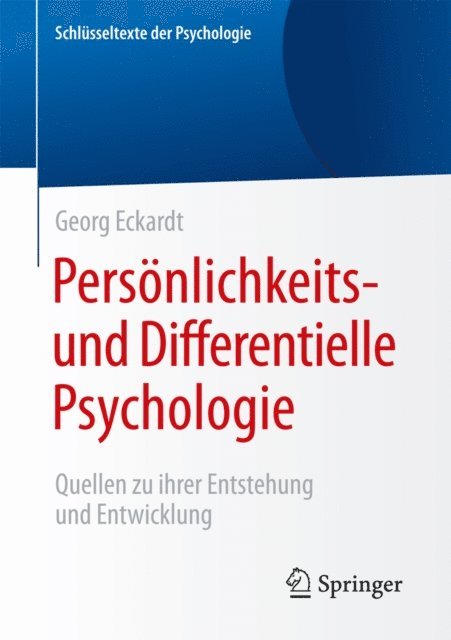 Georg Eckardt - Persönlichkeits- und Differentielle Psychologie, E-bok