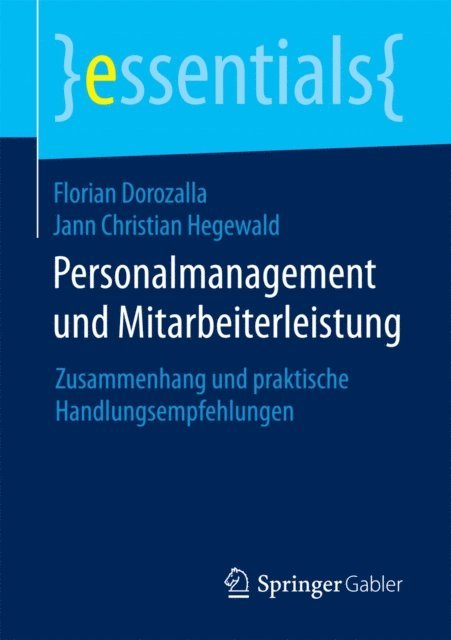 Jann Christian Hegewald, Florian Dorozalla - Personalmanagement und Mitarbeiterleistung, E-bok