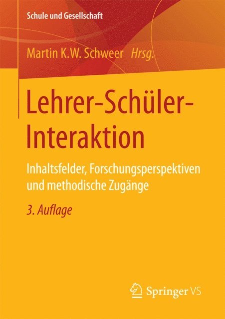 Martin K.W. Schweer - Lehrer-Schüler-Interaktion, E-bok