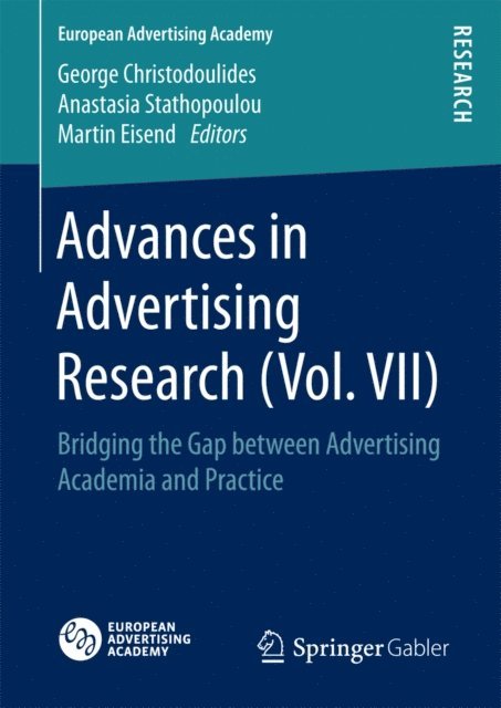 Martin Eisend, Anastasia Stathopoulou, George Christodoulides - Advances in Advertising Research (Vol. VII), E-bok