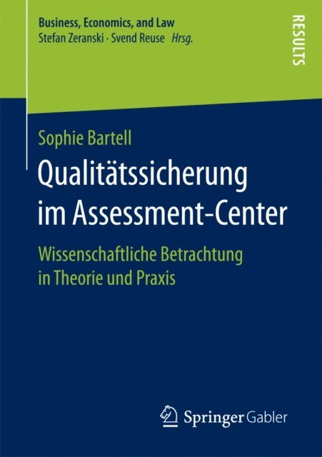 Sophie Bartell - Qualitätssicherung im Assessment-Center, E-bok